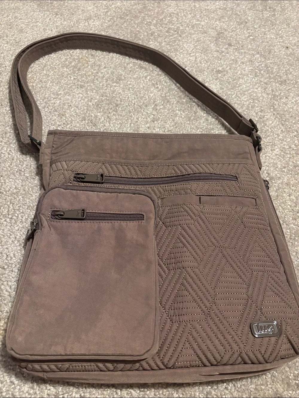 Brown Quilted Crossbody Bag Travel